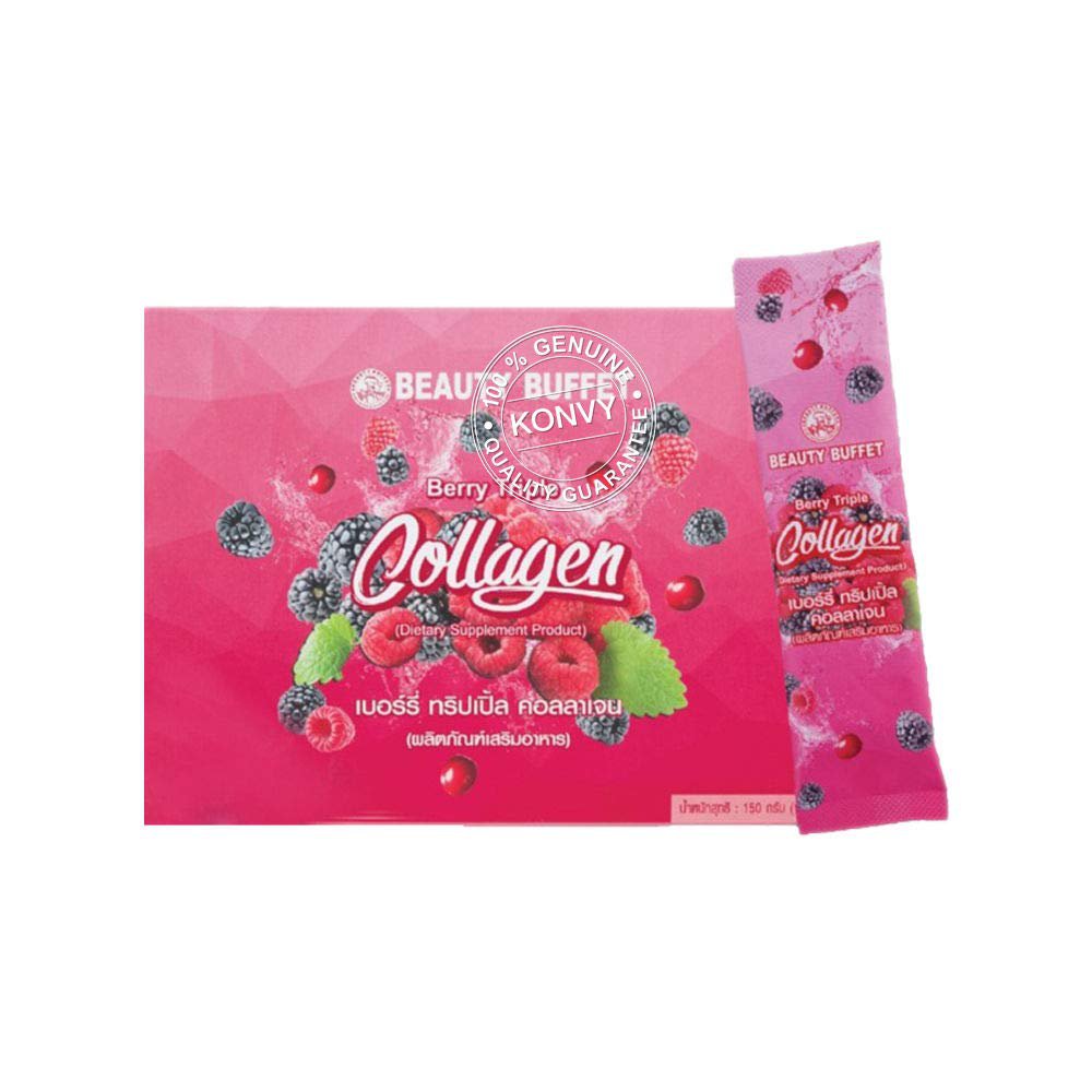 New !! Berry Triple Collagen 15000 Mg (15g.x10 Sachets)