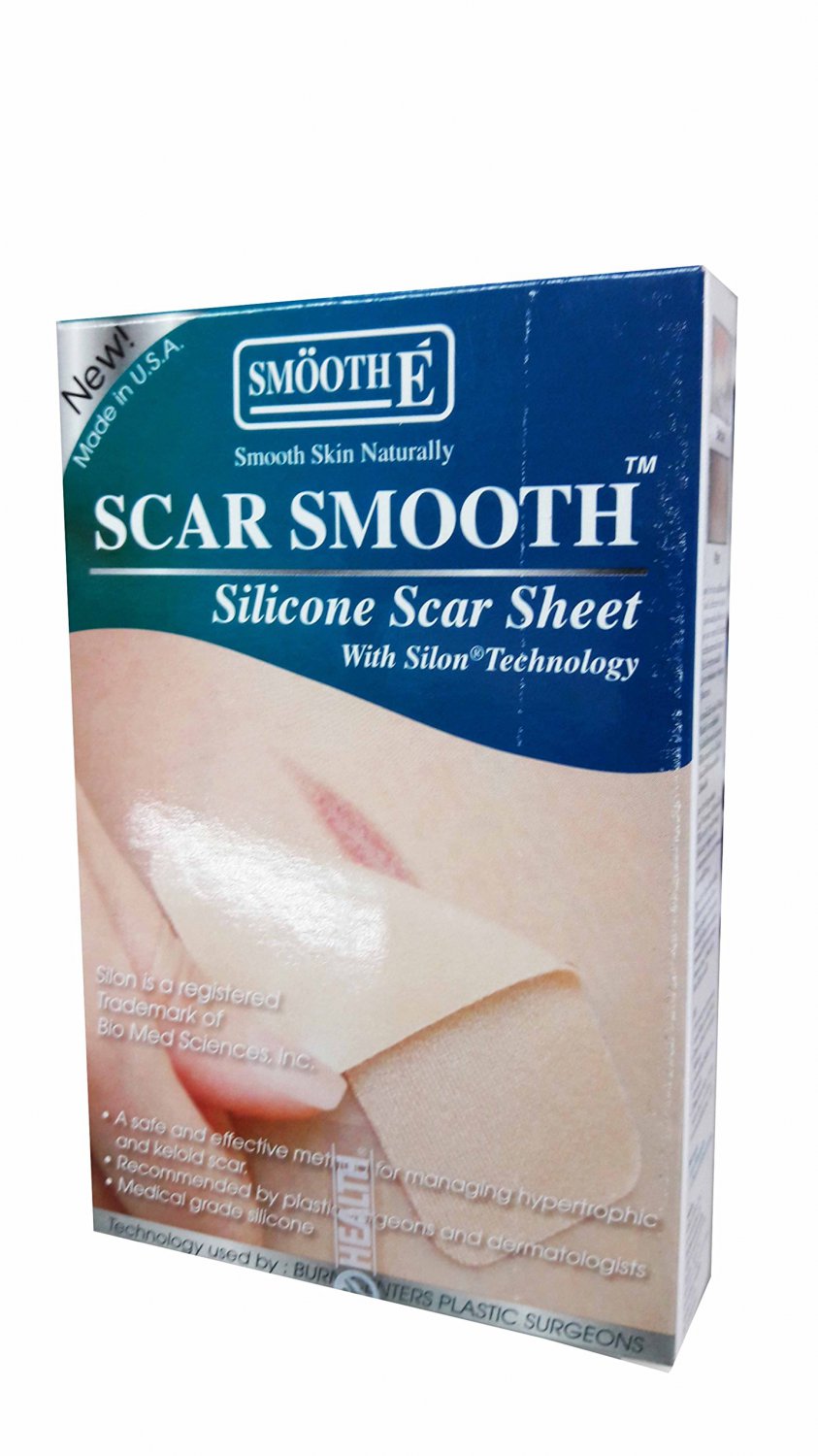 Smooth E Smooth Skin Naturally. Scar Smooth Silicone Scar Sheet With