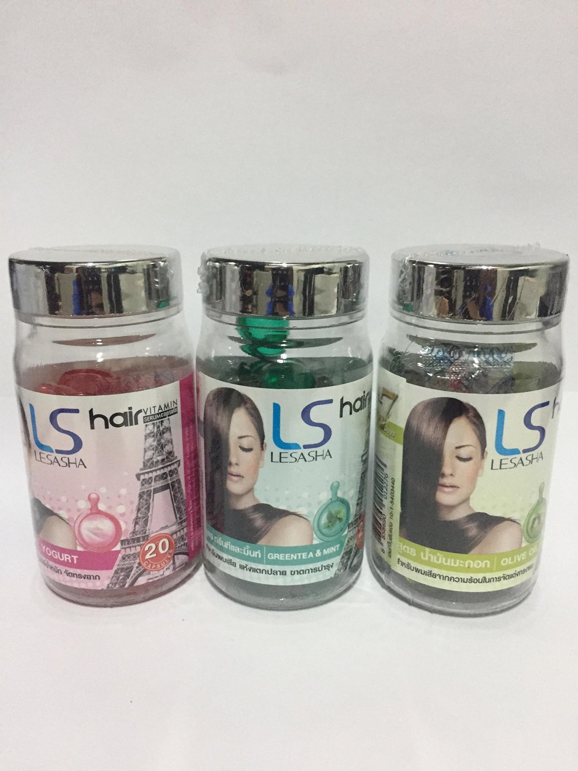 LESASHA HAIR VITAMIN SERUM YOGURTGREEN TEA & MINT,OLIVE OIL, 1 BOX
