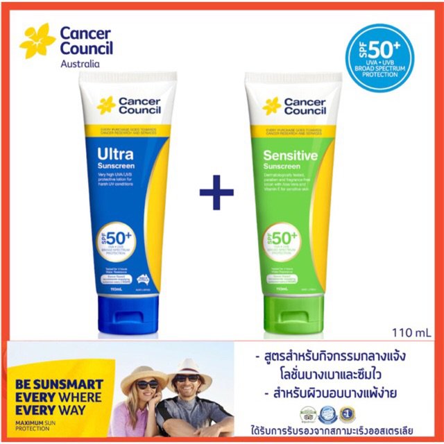 Cancer Council Australia Sensitive Sunscreen Lotion SPF 50 110 ml. (3