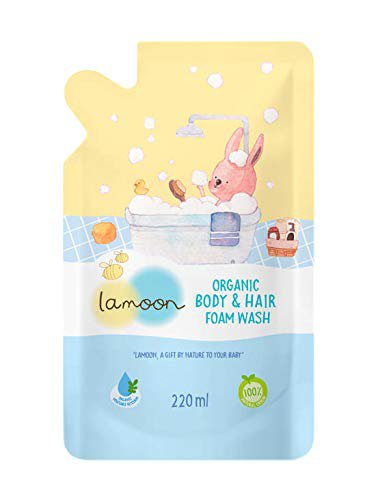 Lamoon Organic Body & Hair Foam Wash Capacity 220 ml. (2 Pack)