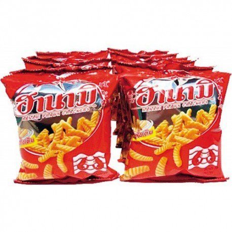 HanamiSPShrimp Cracker 15g. Pack of 12 Original Taste.