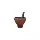 Clay Mortar with Wooden Pestle 8