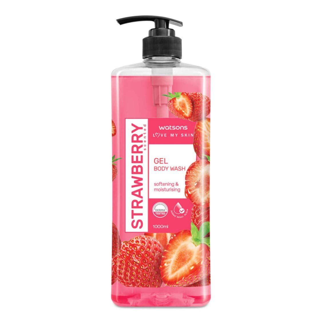 WATSONs Strawberry Scented Gel Body Wash 1000 ml.