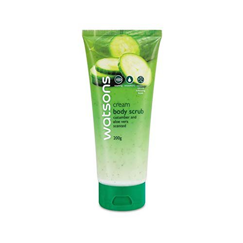 WATSONs Cucumber and Alove Vera Scented Cream Body Scrub 200 g. (4