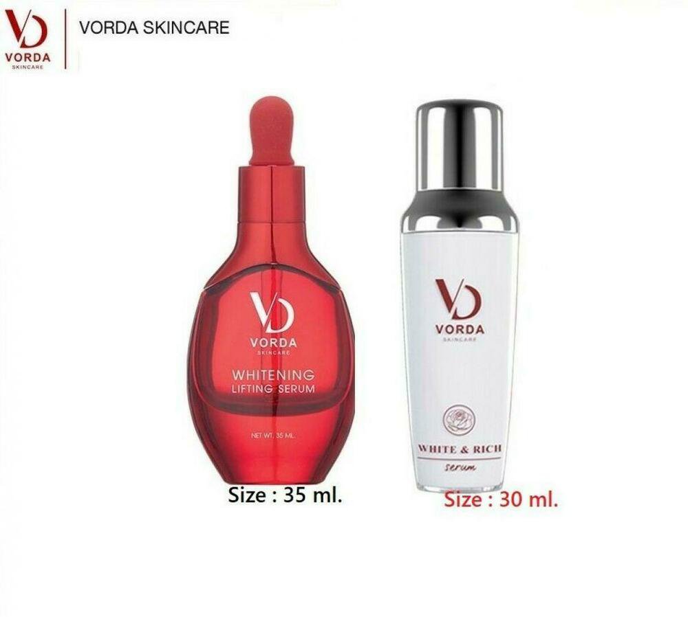 Duo VORDA Whitening Lifting Serum Rich Natural Rose Flowers Extracts