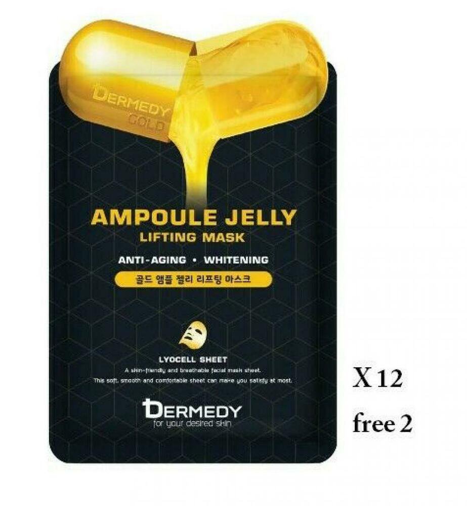 12 Sheets Free 2 Dermady Gold Ampoul Jelly Lifting Mask With Pure