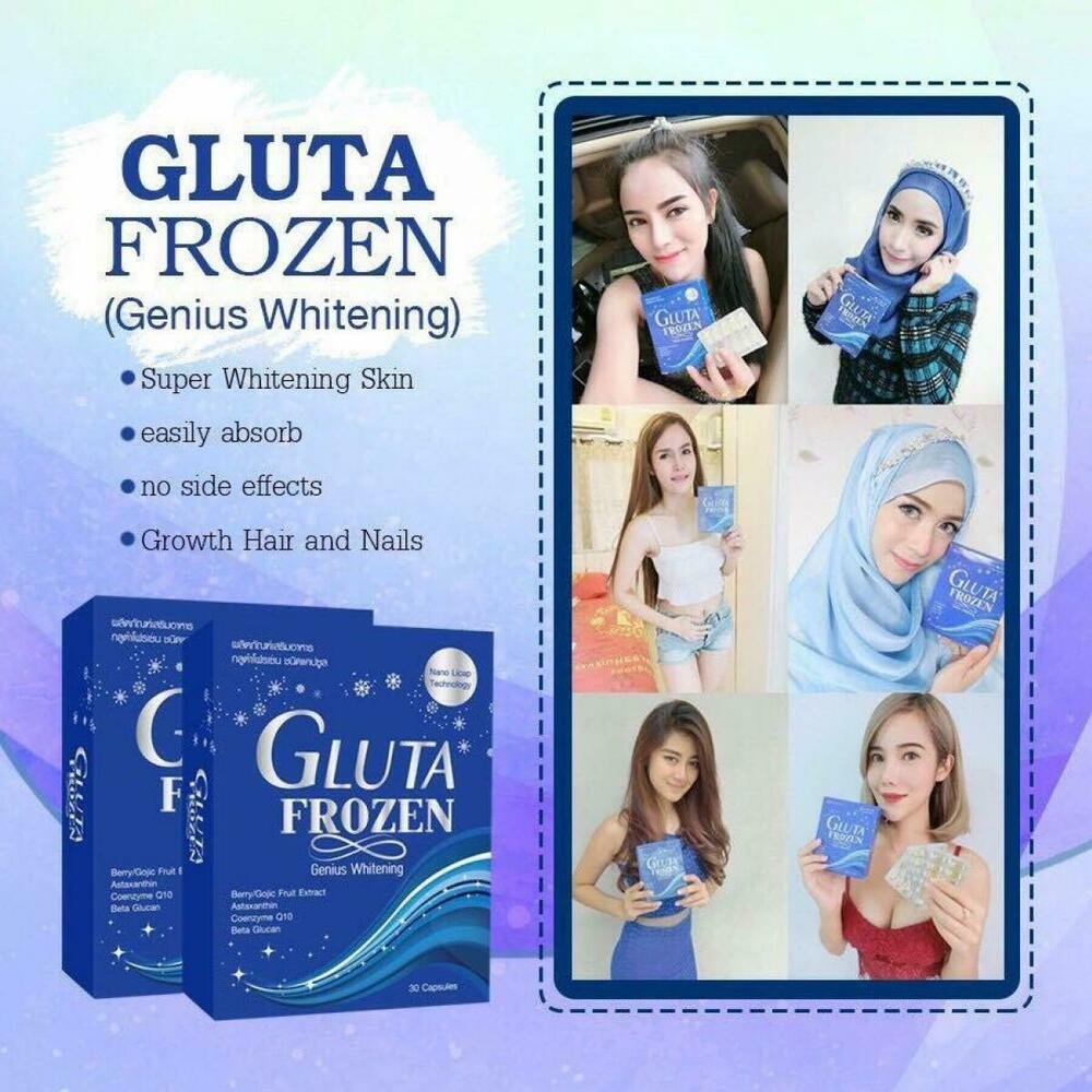 1 Box Gluta Frozen Genius Whitening Capsule Original 30 licap