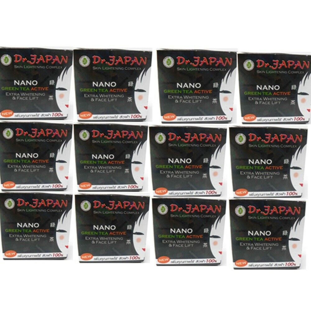 12X DrJapan NANO Green Tea Active Cream Extra Whitening Face Lifting