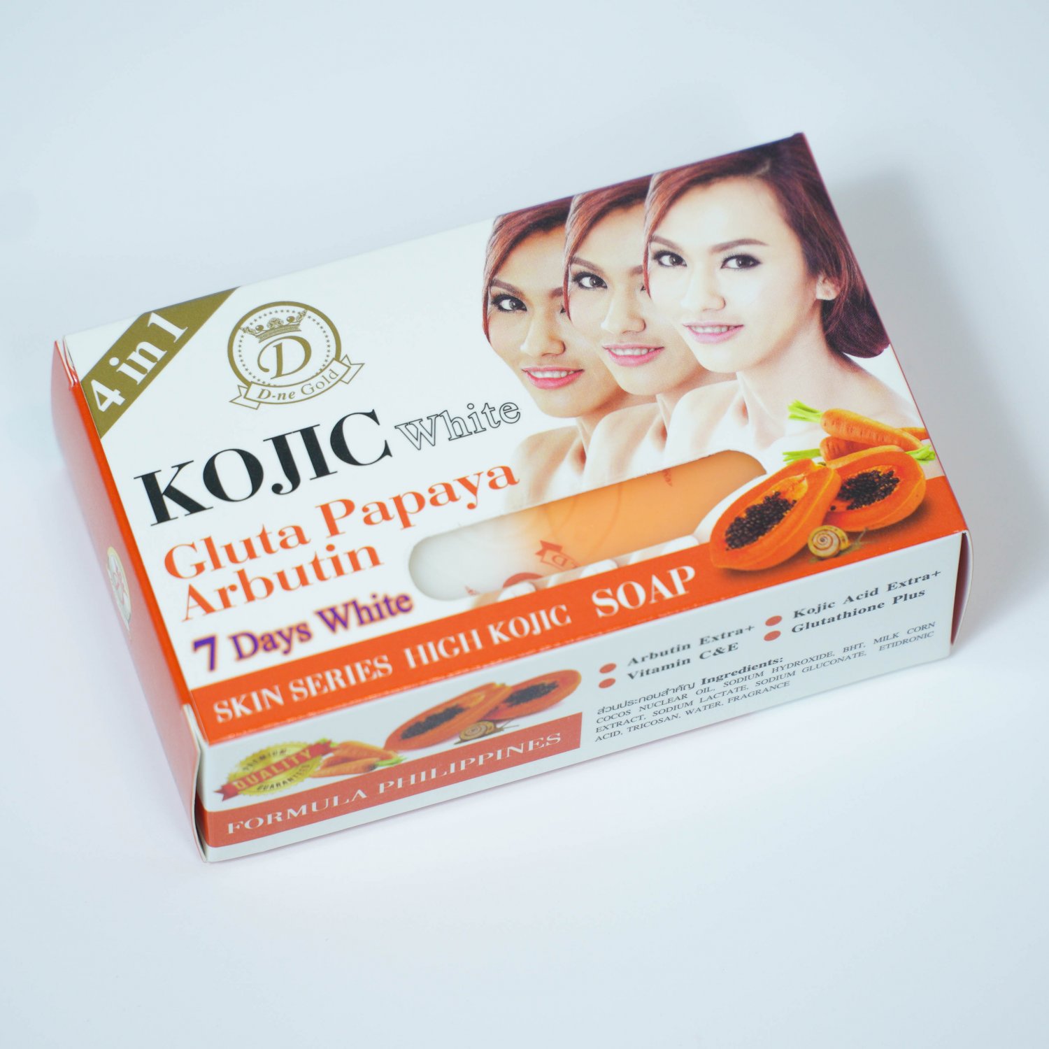 12 Pcs 160G Kojic White Gluta Papaya Arbutin 7 Days Soap Free S