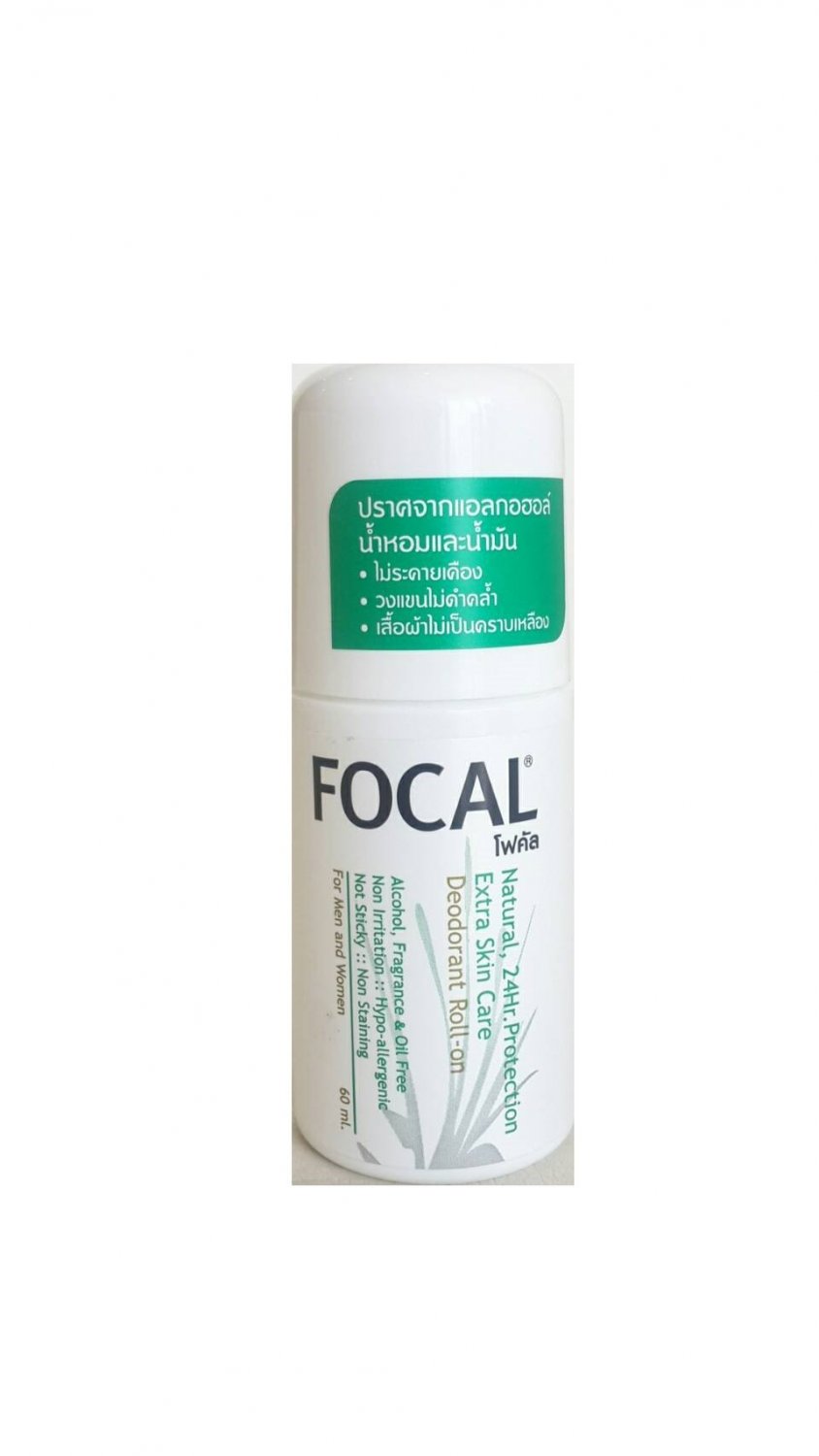 Focal Natural Deodorant Roll-on 24 Hr.Protection Extra Skin Care Alcohol