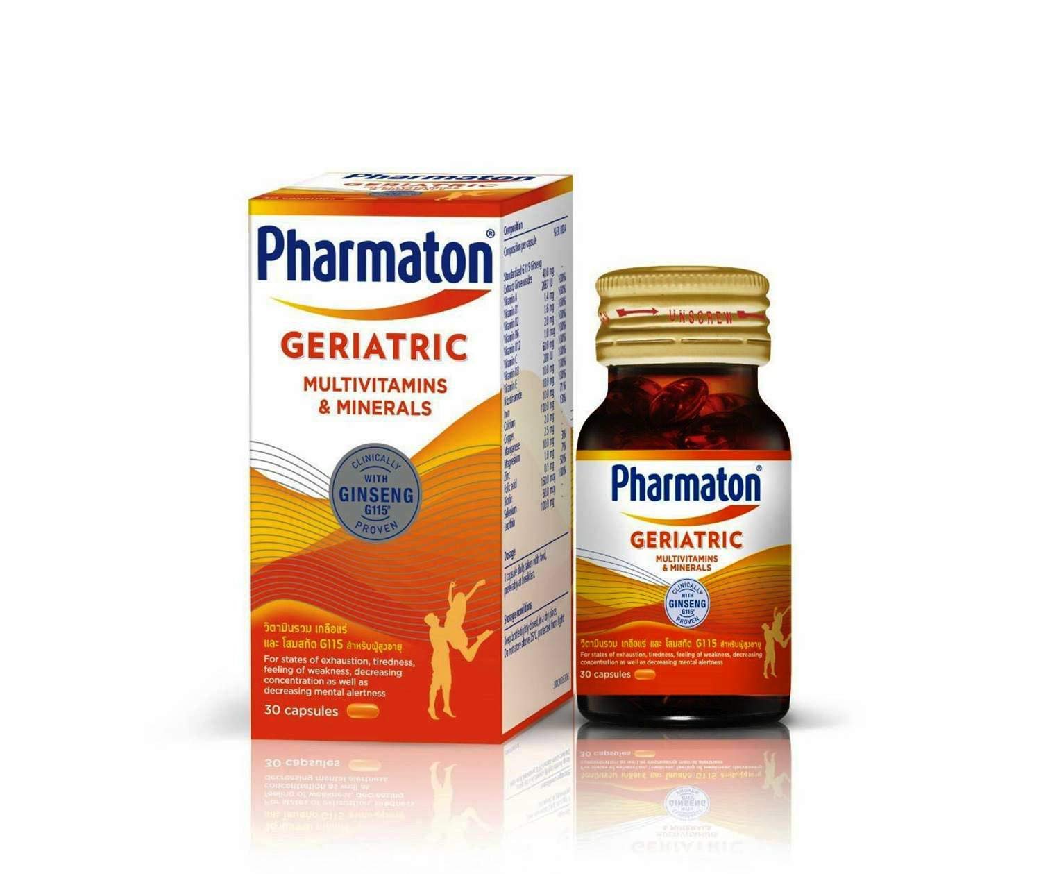 Geriatric Pharmaton With G115 Ginseng Extract (30 Capsules) ++ Swiss