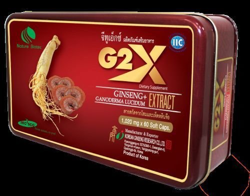 2x G2X Ginseng & Ganoderma Lucidum Extract Soft Capsule 1020mg 60