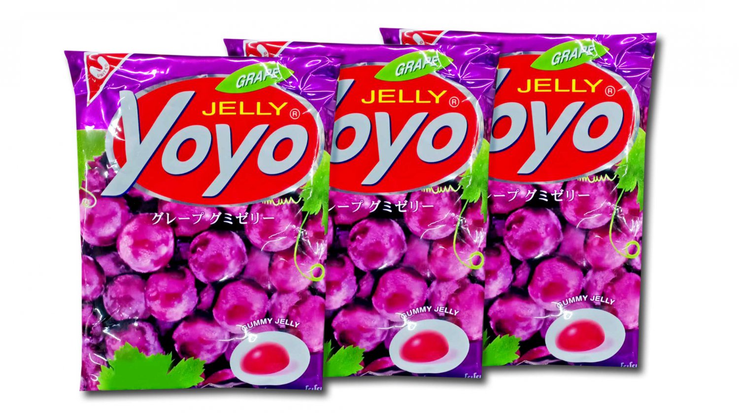 YOYO Jelly Fruity Gelatin Gummy Jelly Desert Size 80 Grams x 3