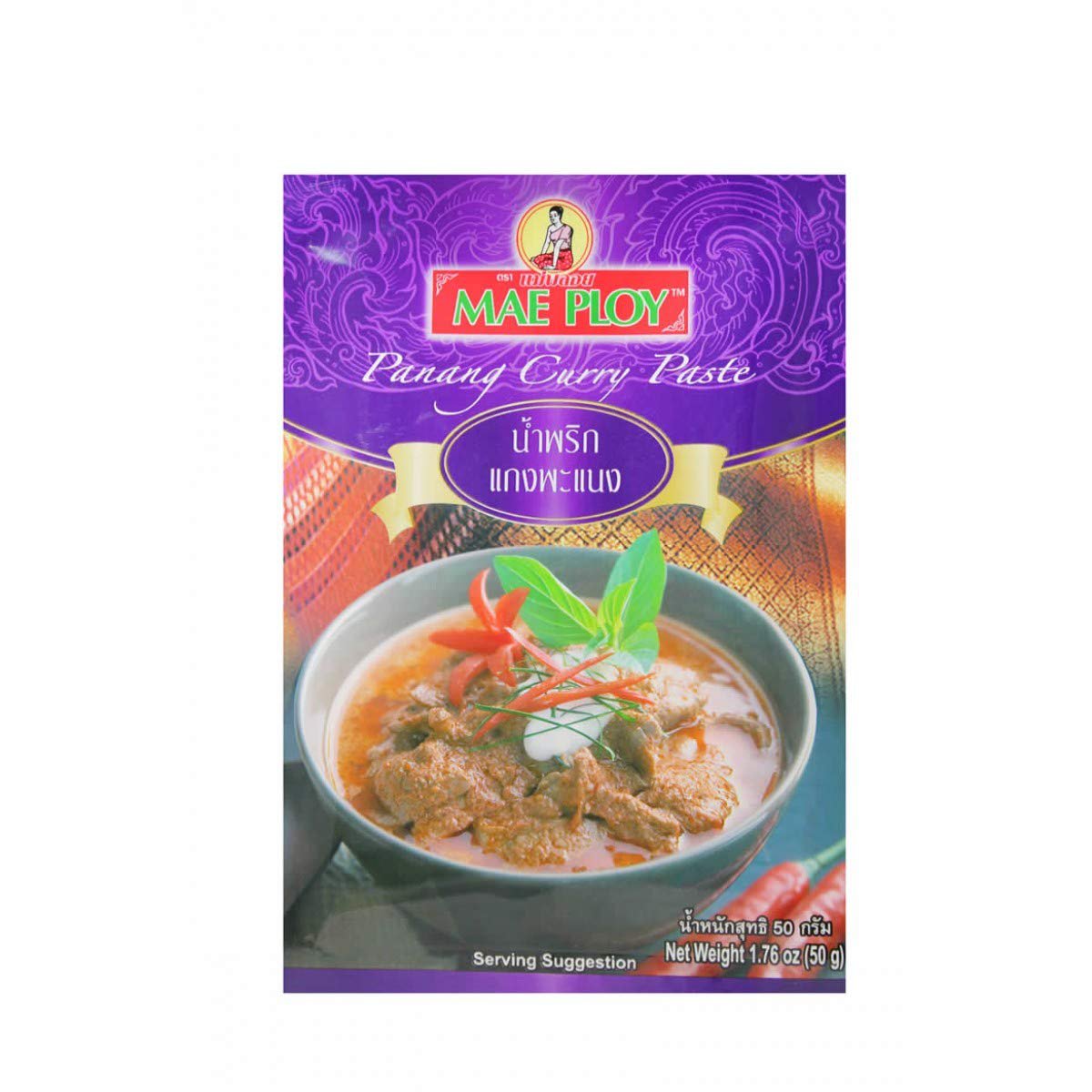 MAE PLOY BRAND Panang Curry Paste, 50g(1.76oz) X 4 Packs