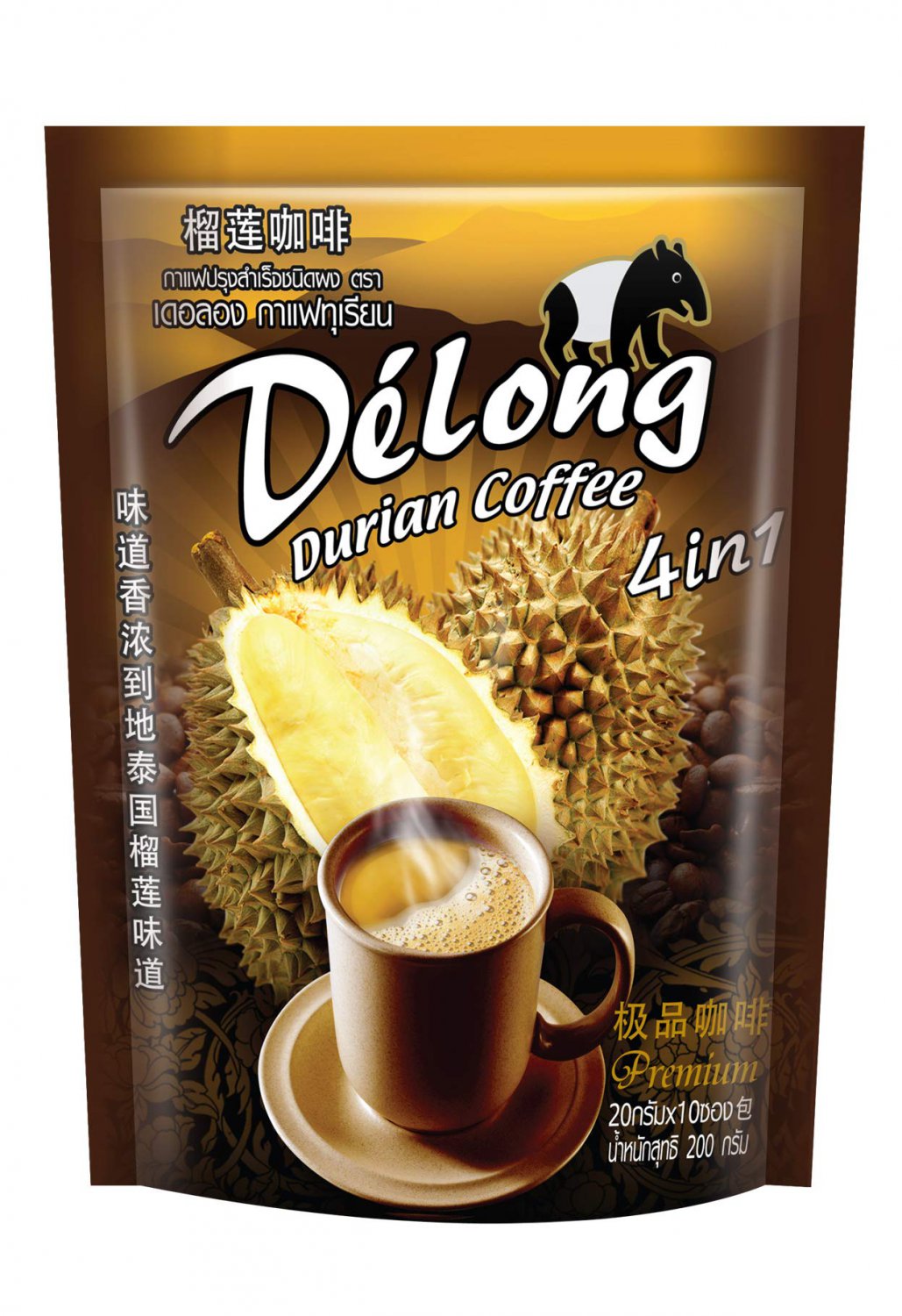 DeLong ( Delong ) 4 in 1 Premium Durian Coffee - Real Durian