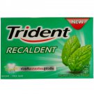 Trident Recaldent Chewing Gum Spearmint Flavored Sugar Free Dental Healt