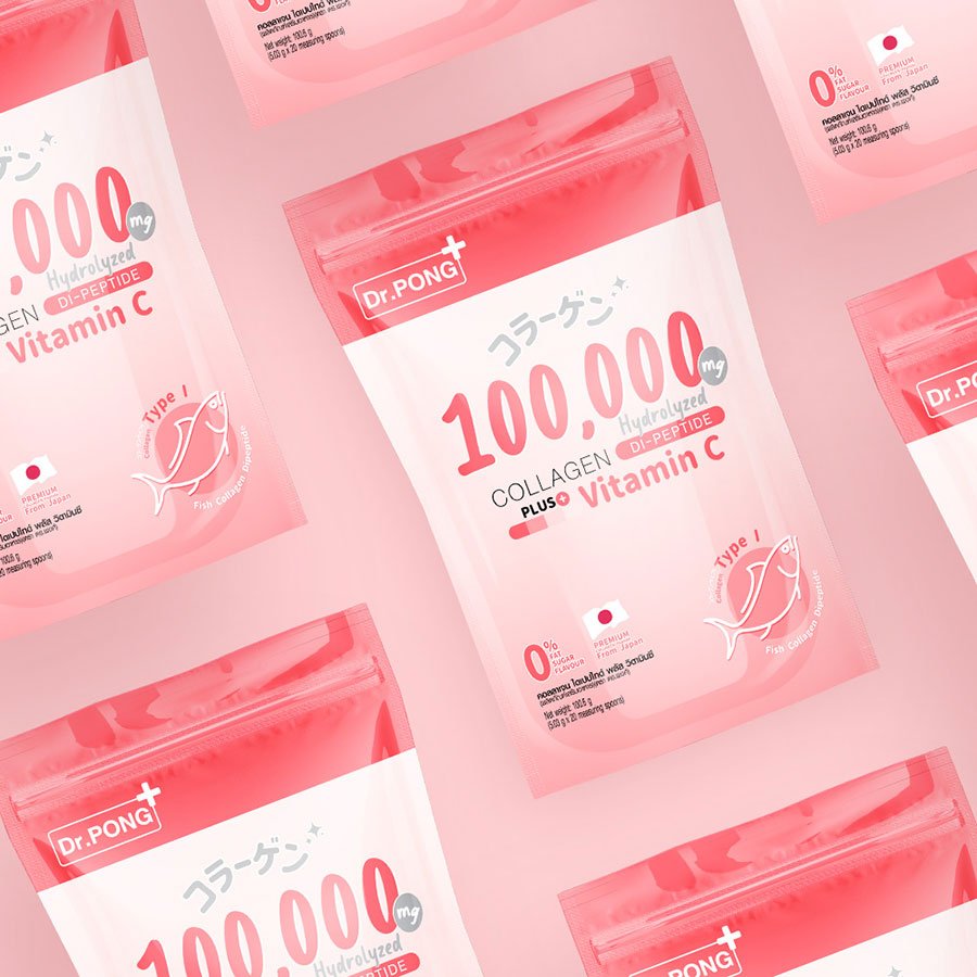 Dr.Pong 100,000 mg Collagen Dipeptide Plus Vitamin C Fast Absorb No