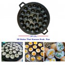 28 Holes Thai Kanom Krok Coconut Dessert Baking Pan Steel Kitchen