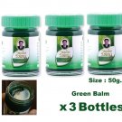 3x 50ml Wangphrom Herbal Balm Cold Formula Phangphon Plant Massage Re