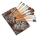 MY BRUSH SET - 12 PIECE LEOPARD SKIN - FLAT CASE