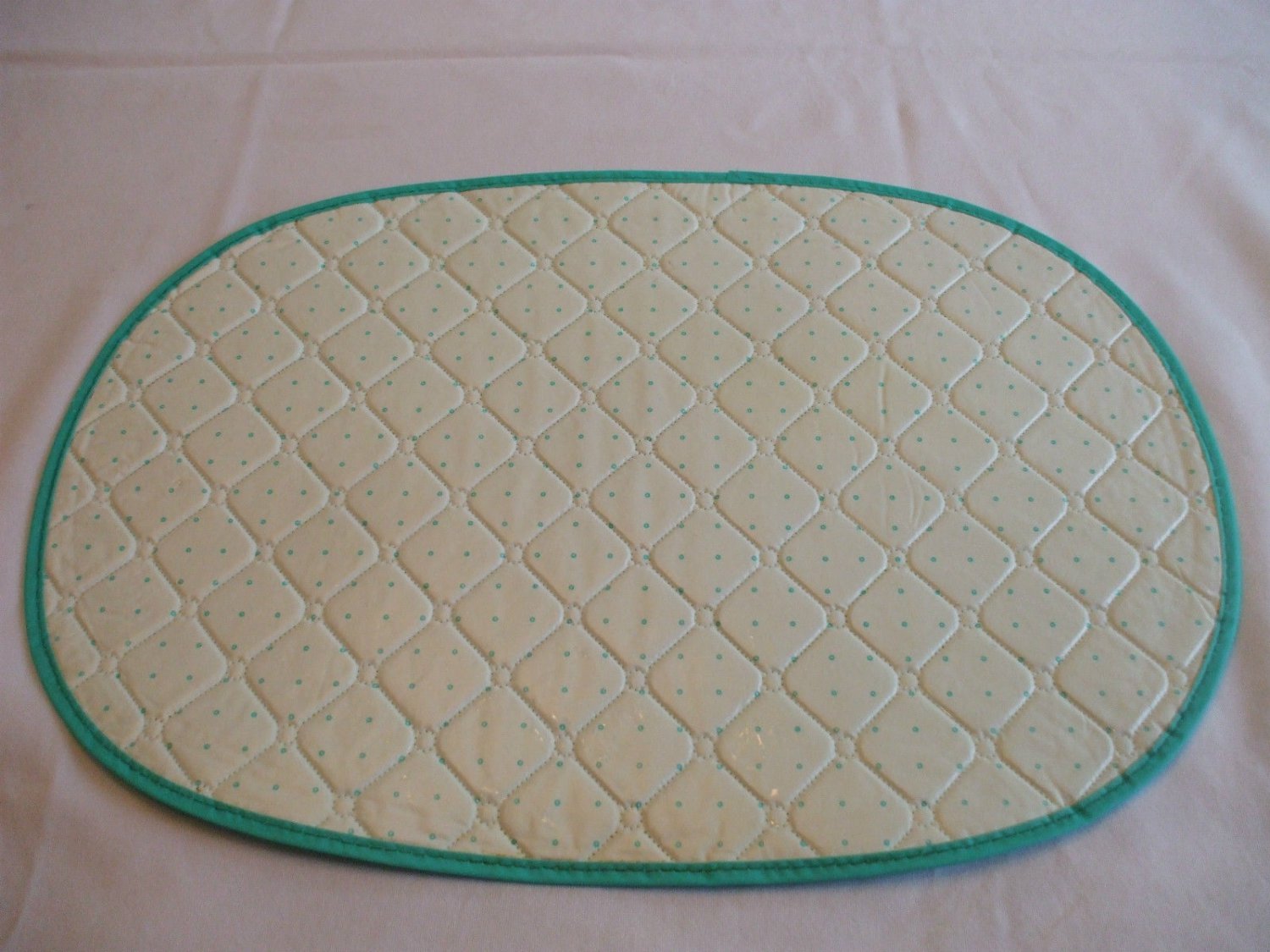 6 Blue Non Rigid Plastic Oval Table Placemats With White Underside 17