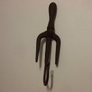 Shabby Chic Brown Cast Iron Metal Wall Hook Fork 8 Inches