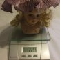 Porcelain Doll Head With Purple Hat & Blond Hair For Crafters And Collectors