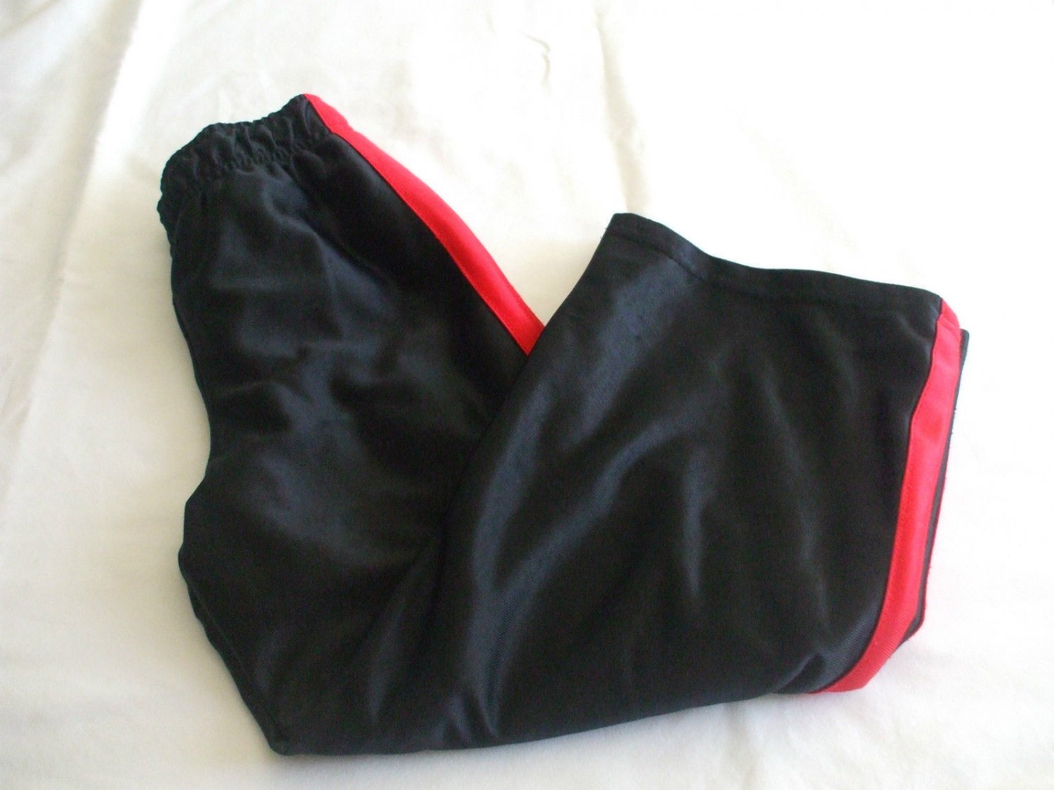 Black Satin Exercise Pants Athletic Works 100 polyester Size 5