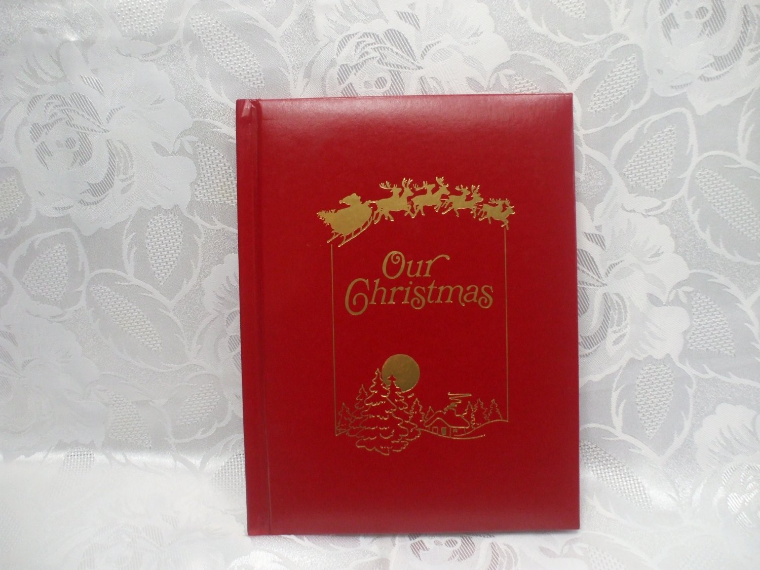 Our Christmas Hardcover Red Leather Bound Family Activity Books1985