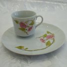 Vintage Toscany Collection Morning Glory 2 Pc Tea Cup And Snack Plate