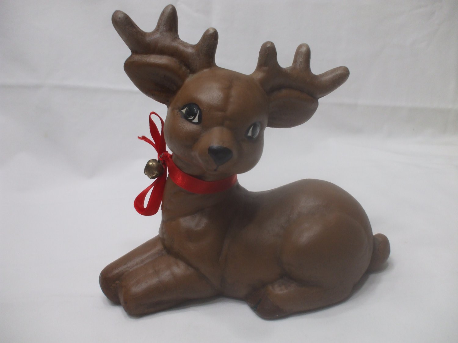 Christmas Brown Reindeer Handmade Clay Holidays