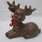 Christmas Brown Reindeer Handmade Clay Holidays