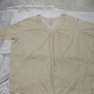 Short Sleeve Cream  Blouse Size 4X Cotton / Polyester