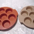 Lot 2 plastic cupcake Microwave Moulds 9.5 In Diameter