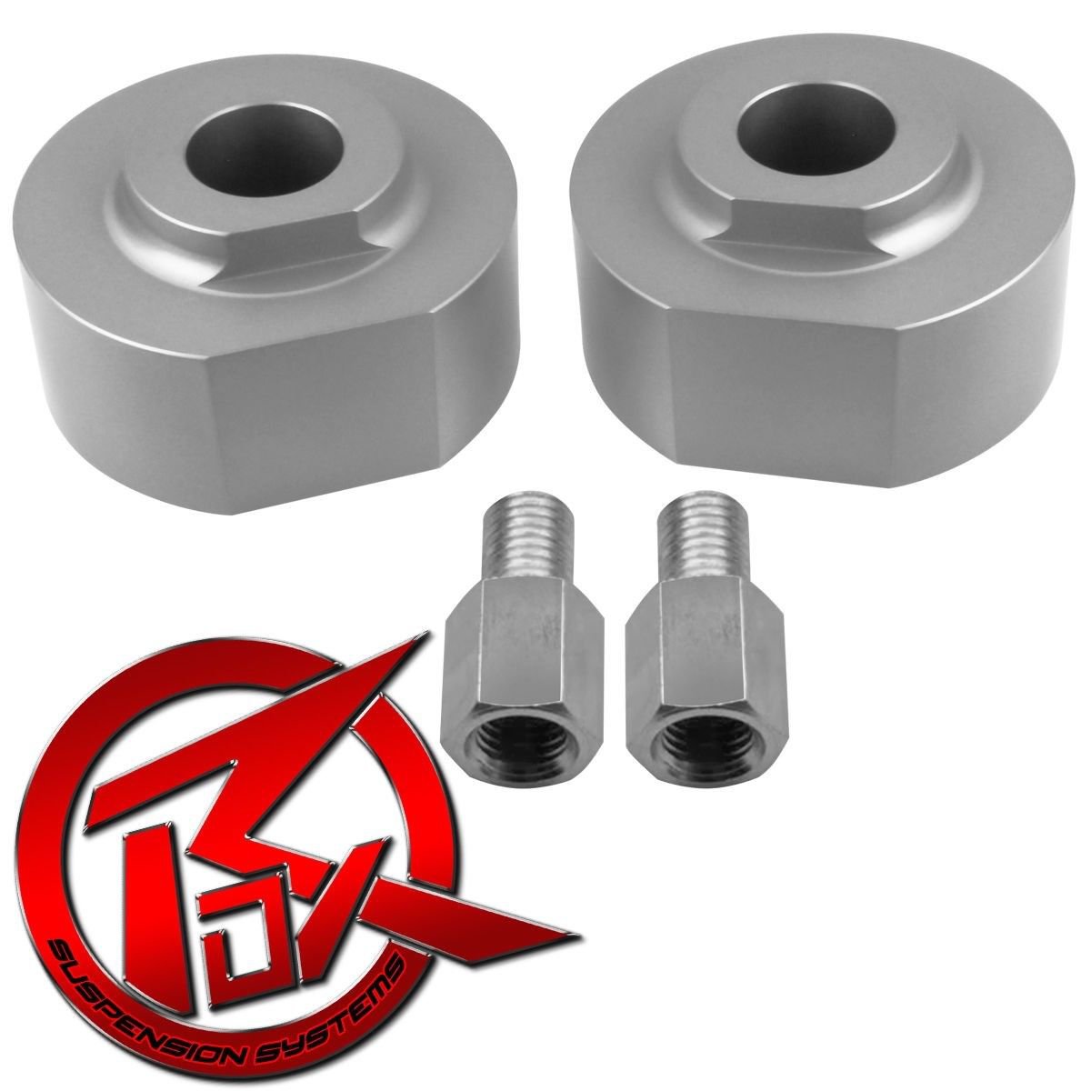 Ford Bronco 1980-96 4X4 Silver Billet 2" Front Coil Spring Spacer Lift Level Kit