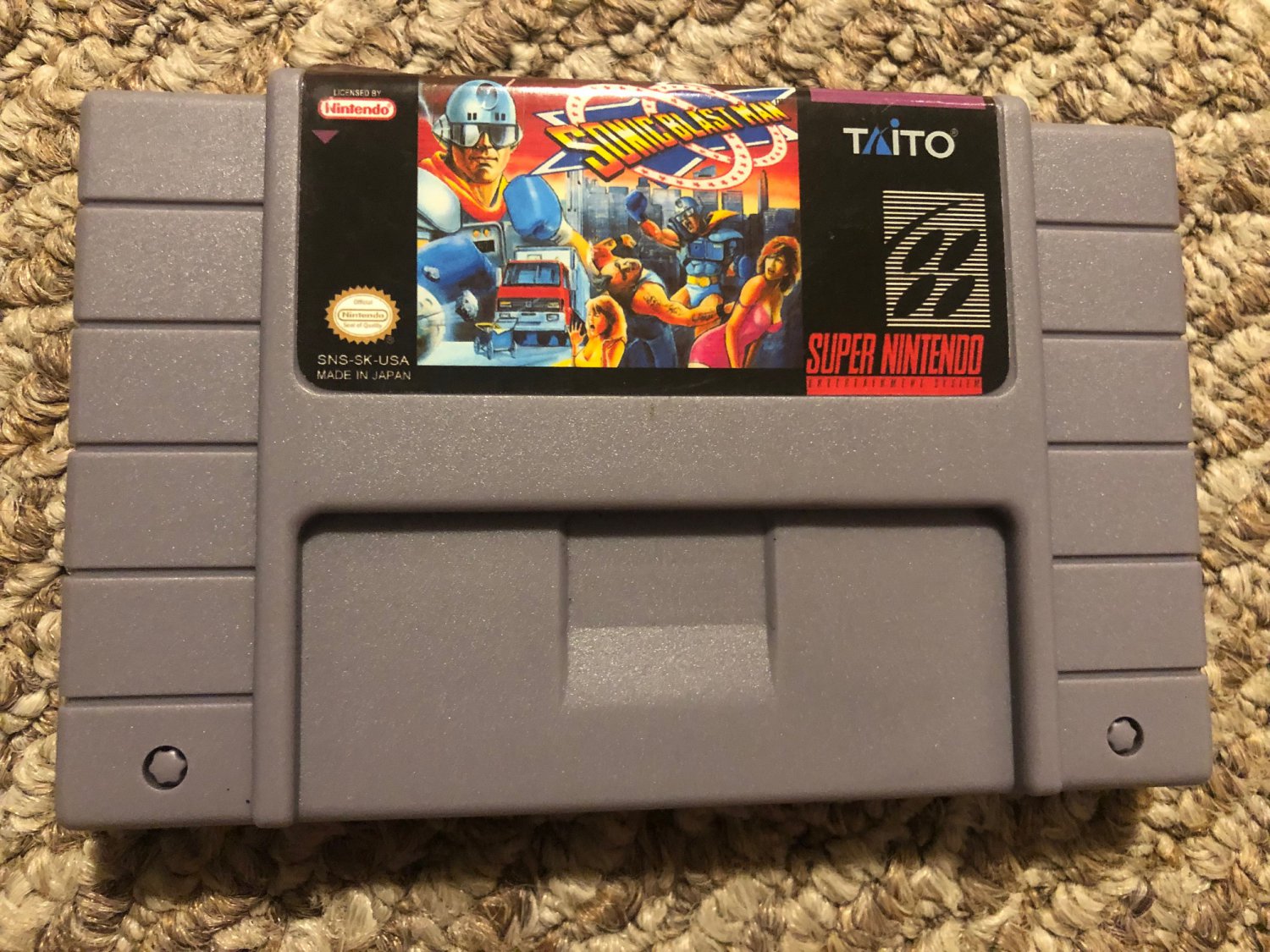 Sonic Blastman 2 Super Nintendo SNES Video Game.