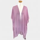 Solid Chiffon Open Poncho