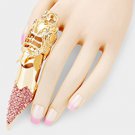 Versatile Crystal Accented Medieval Stretch Ring / Pendant