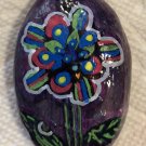 Hand Painted Art Rock "Design Flower" Design