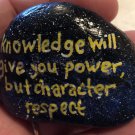 Hand Painted Art Rock "Knowledge" Design