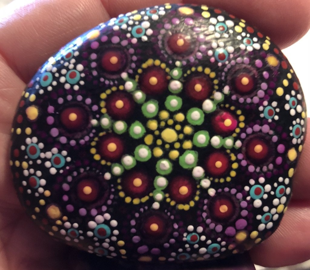 Hand Painted Art Rock "Mandela" Design