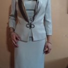 IVAN MONTESI - vintage dress and blazer, gray silver