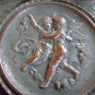 antique important copper- silver plated jewelry box with four