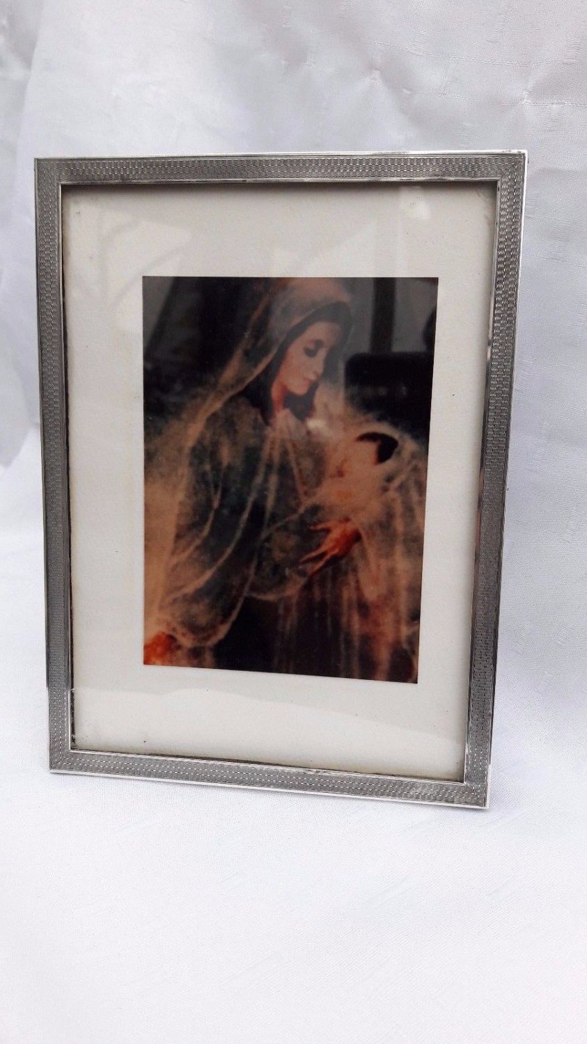 vintage decorative sterling  picture frame England - 1850 -MLd