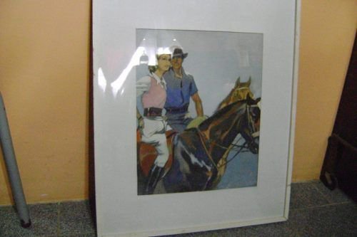 Drawing acrilic on paper original - Rodolfo Claro .Argentine Painter