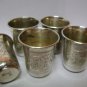 5 Small old vases of russian silver