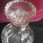 vintage  old  crystal  decanter  bottle. 925 silver ferrule