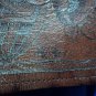 vintage leather wallet, flowers, signed Reitter