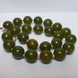 vintage Bakelite necklace .  green marble